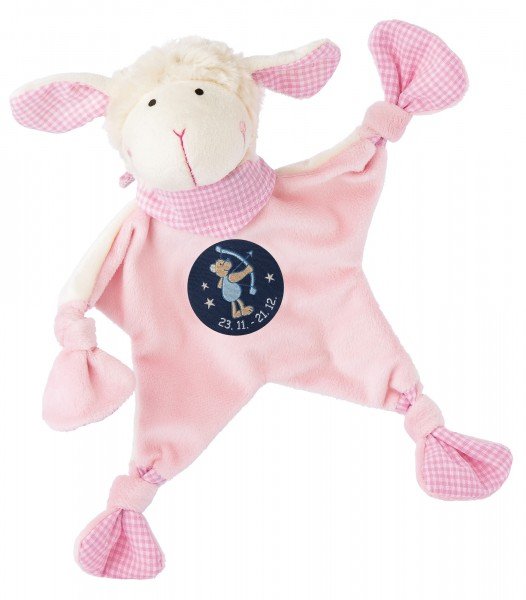 Sigikid Schmusetuch Schaf in rosa mit Sternzeichen SCHÜTZE