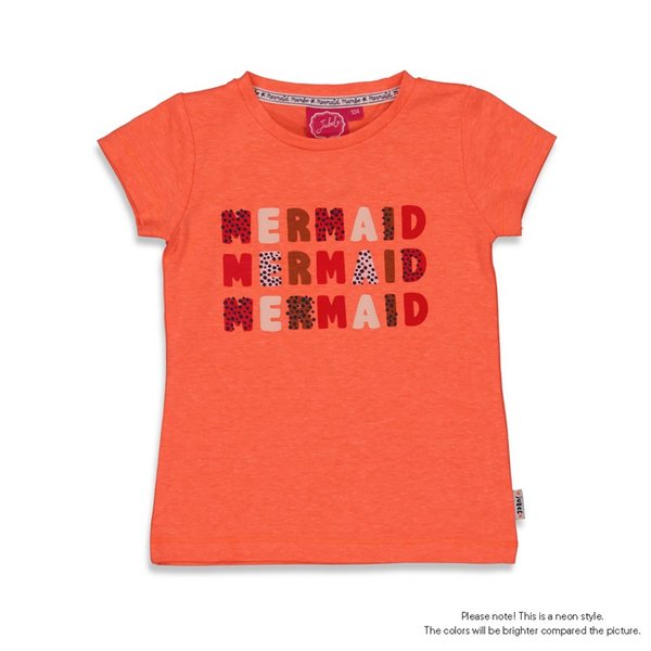 JUBEL MERMAID MANGO T- Shirt in neon Coral