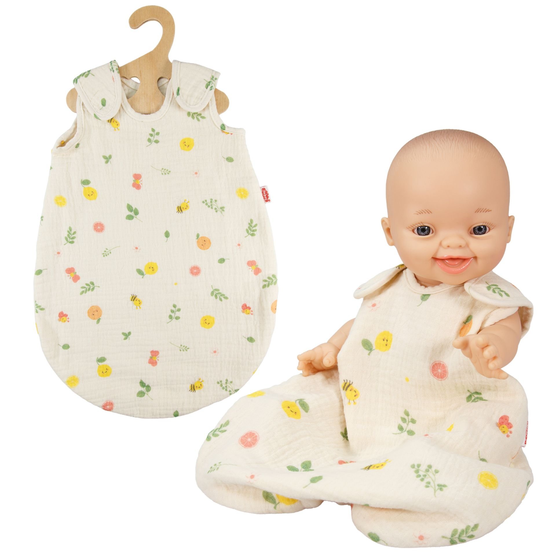 HELESS, Schlafsack "Freche Früchtchen", 35 bis 45 cm, 100 % Baumwolle- Musselin